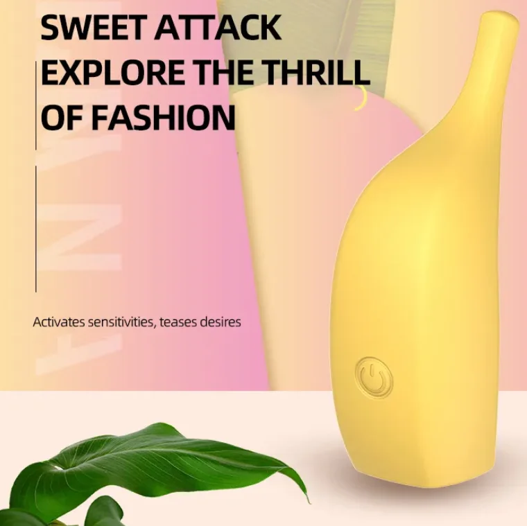 Magnetisch aufladbares Sexspielzeug für Erwachsene, 10 Frequenzen, gelbe bananenförmige Liebes-Ei-Vibrator-Frucht für Vibrationsvibrator_voghion.com