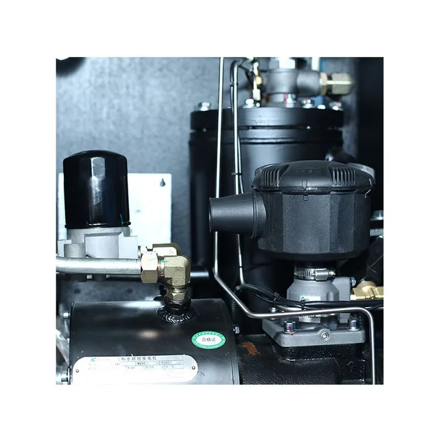 Factory Direct Sales Rotary Screw Air Compressor Industrial Machine with Air Cooled Gear Engine From China