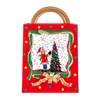 Pequeño bolso rojo-niño y árbol-7,5 cm * 4cm * 11,5 cm