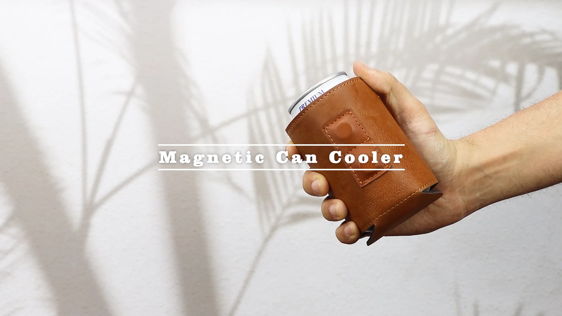 Customized Leather Koozies Laserable Slim Can Cooler Insulated