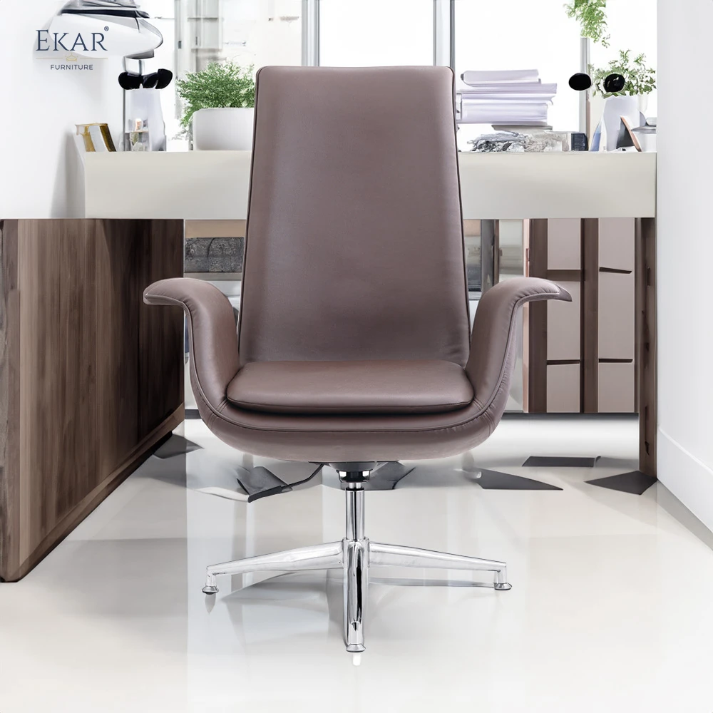 Premium Top-Grain Leather Armrest Office Chair for Professionals details