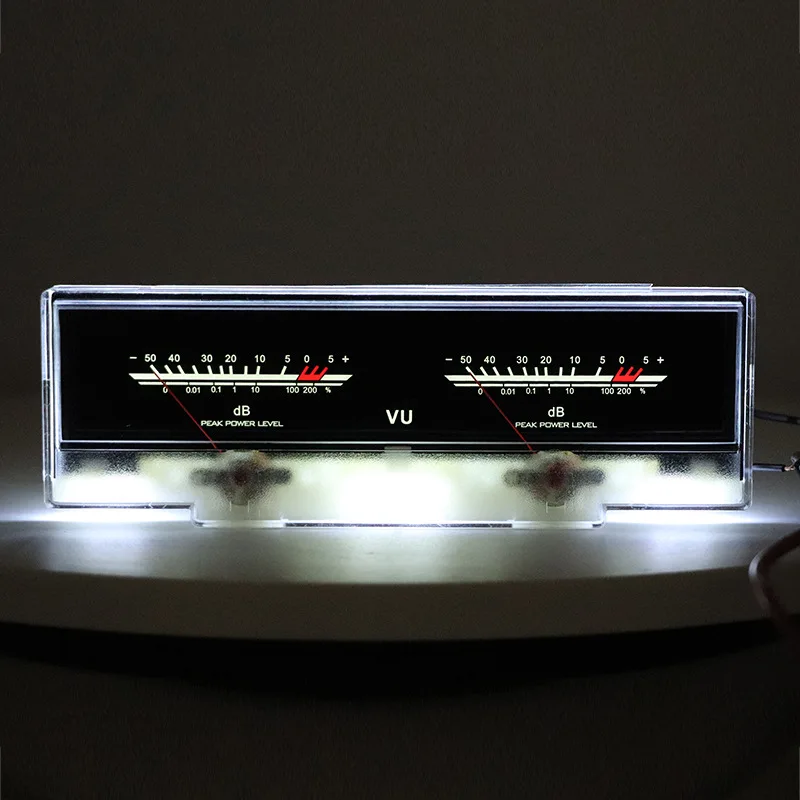 Large Analog & Digital RGB Level Meters Vu3 2Way Amplifier Vu Header LED White Horizontal DJ Vu Backlight-1 Year ABS Warranty