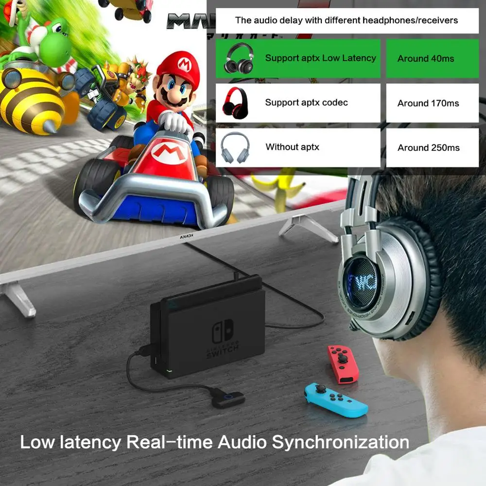 
Лидер продаж, высококачественный беспроводной аудиопередатчик BT 4,2 USB Type-C, беспроводной аудиоадаптер для Nintendo Switch 
