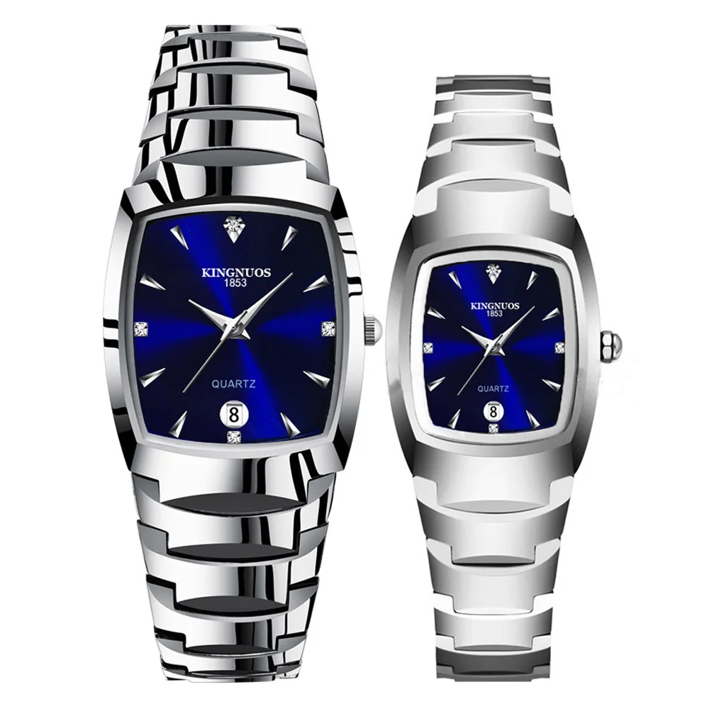 Couple Watch for Lovers Quartz Wristwatches Fashion Luxury Watches Lover Clock Casual Steel Strap Couple Watches for Gifts