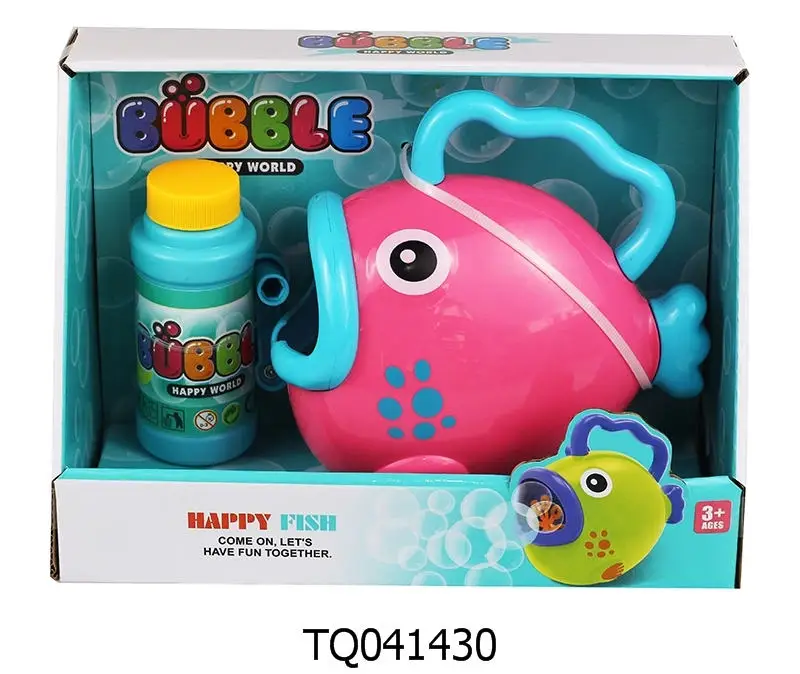 Manual Hand Winding Children Fish Bubble Maker Blowing Machine Garden Fun Toy 