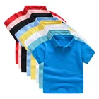 Tops quality wholesale shirts for kids 100% cotton plain t-shirt polo neck kid t-shirt boys polo shirt