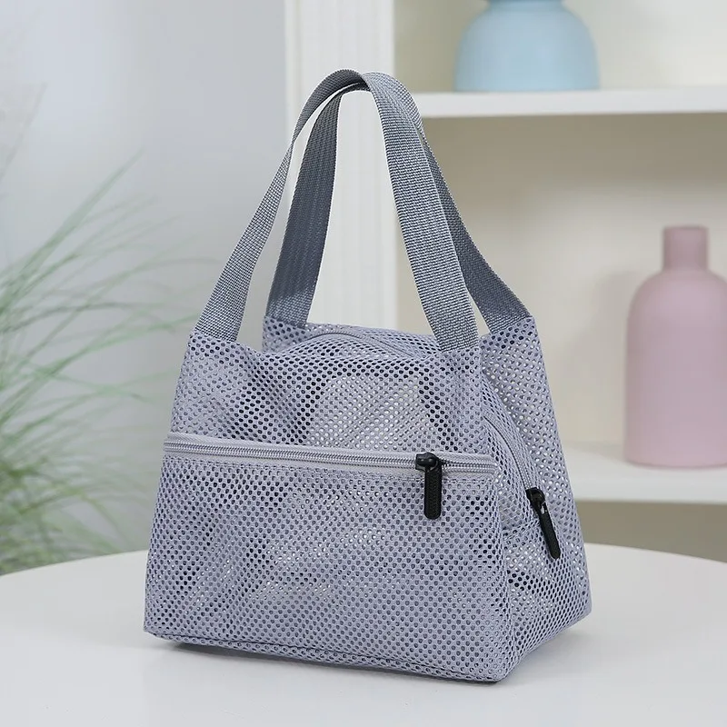 Mesh Bag Ready to Ship Women's Lunch Zippered Tote, Wholesale & OEM/ODM Welcome