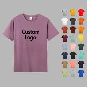 High Quality 205gsm 100% Cotton Tshirts Custom Logo Graphic Designer Clothes Gym Wear Men's T-Shirts