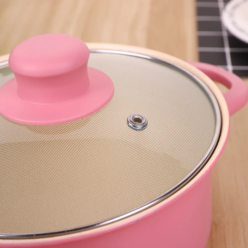 Cookware Sets 13 Pcs Pink Kitchen Ware Non Stick Granite Dessini Cookware Set Cooking Wok with Cocina