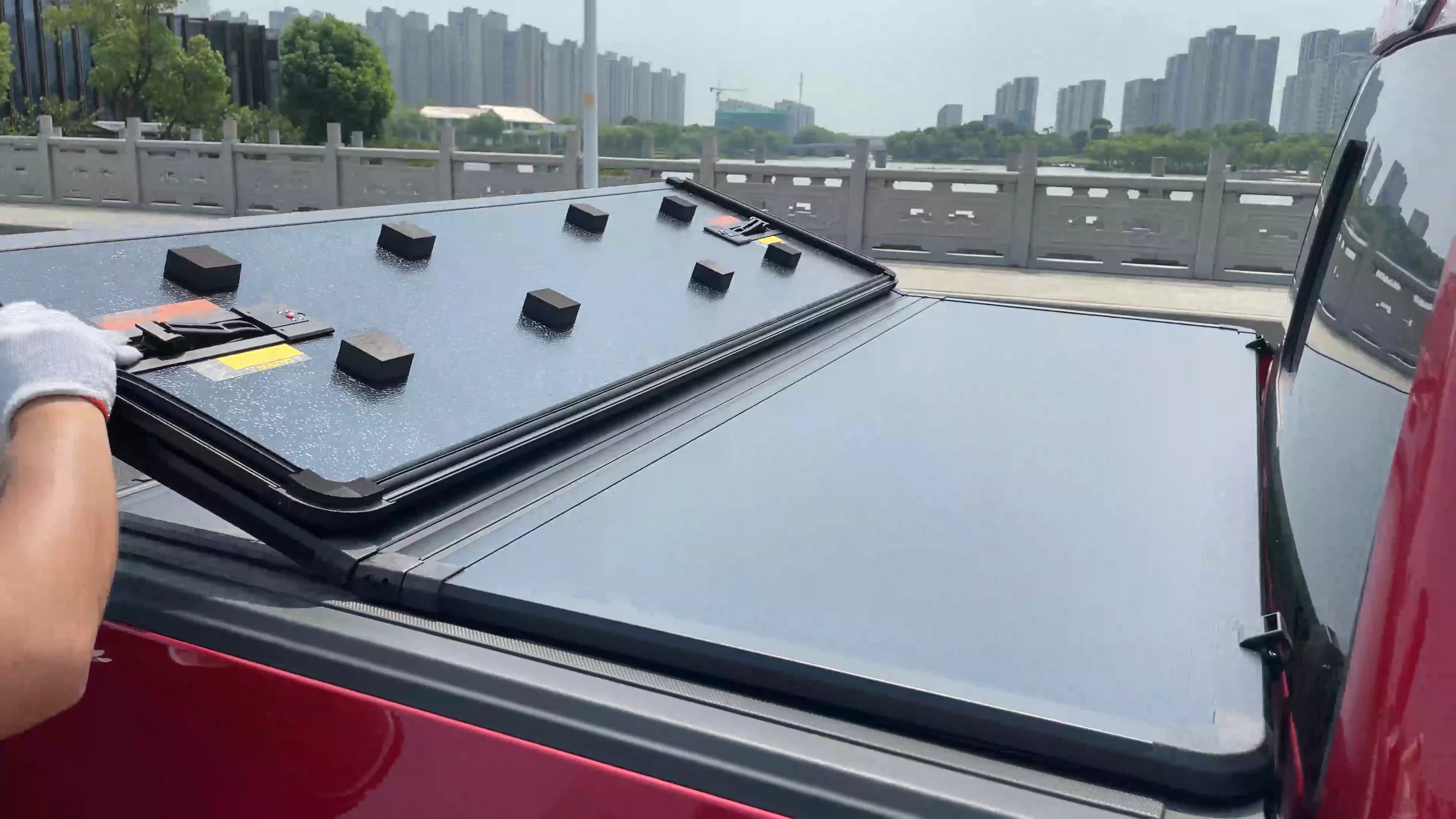 Kscauto Aluminum Hard Tri Fold Tonneau Covers Truck Bed Covers For