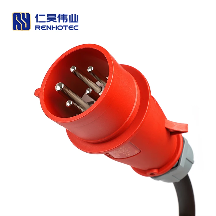 Charging Cable Type 2 3 Phase 32A Mode 2 IEC 62196 to Red Cee