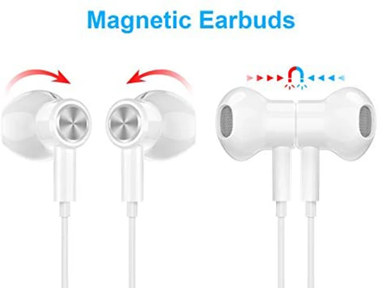 2023 Kyere Me570H Digital Resolution Hd Call Magnetic Attraction Wired Headphones for Android Phones