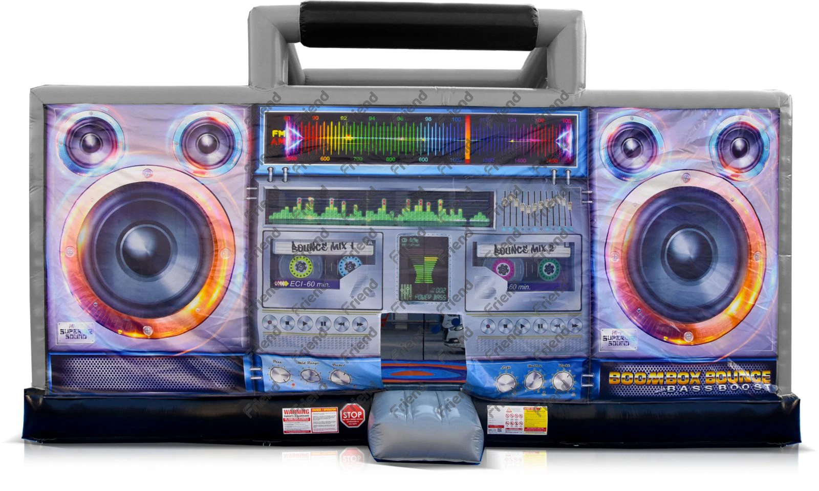 2021 IAAPA Interactive Inflatable Disco Dance House Adult Boom Box Jumping Bouncy Castle Retro Boombox Bouncer for Party