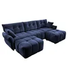 Blue + Chenille + 3 Seat