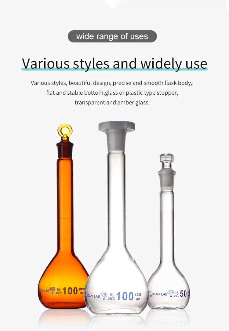 Testing Flask Amazon JOAN Lab Volumetric Flask - Precision Measuring Solutions