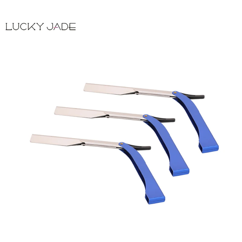 Plastic Handle Single Blade Foldable Salon Hair Shaving Razor Blades for Men