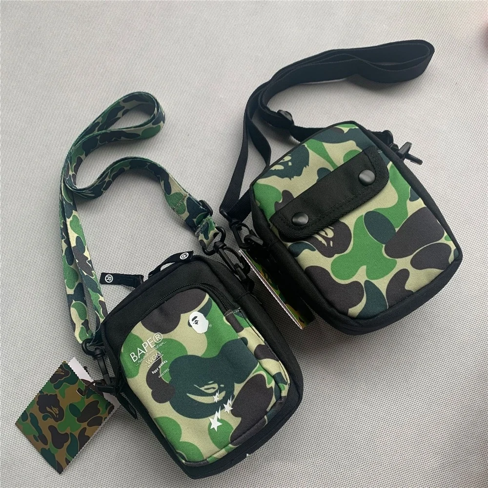 Source bape shoulder bag contrast color shoulder bag crossbody shoulder bag  with printing on the back on m.