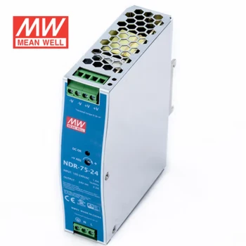 TaiWan Original NDR-75-24 75W 24V 3.2A AC-DC Single Output Slim Industrial DIN Rail Switching Power Supply NDR-75-24 Hot on sale