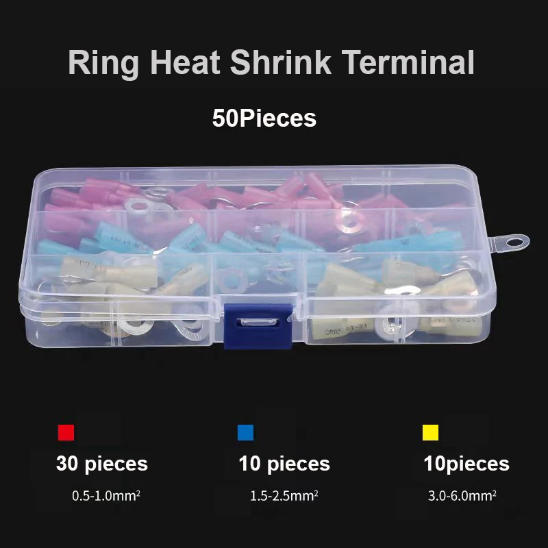 haisstronica 260PCS arine Grade Heat Shrink Ring Connectors-Heat