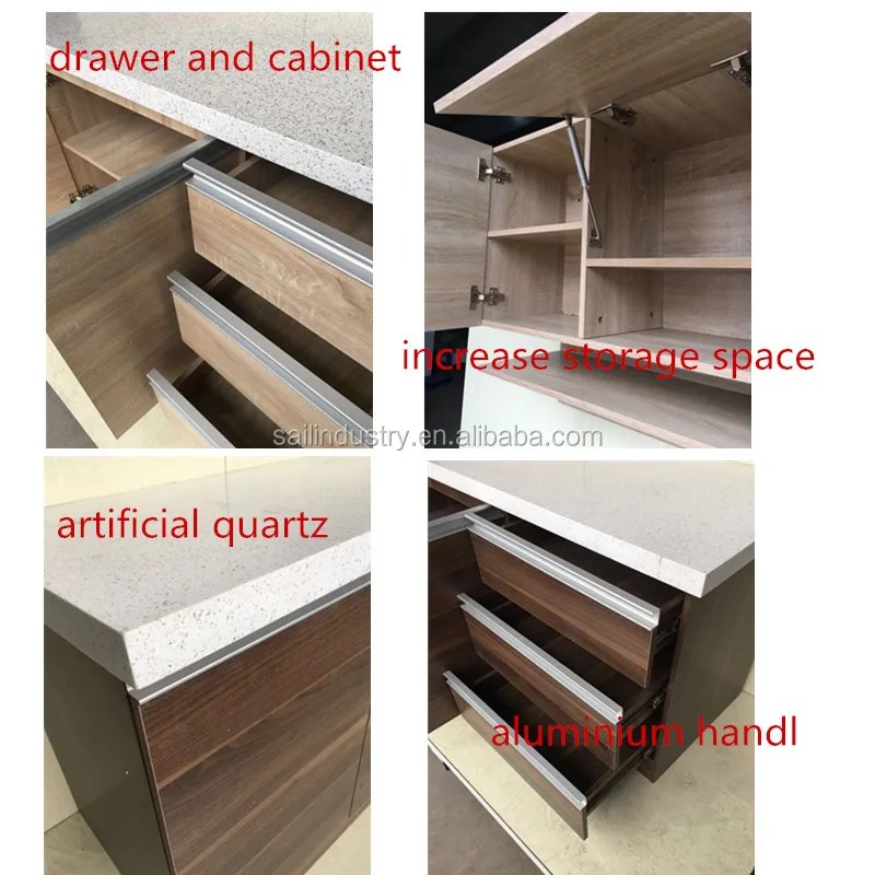Modern Custom Simple Design Wooden Modular Kitchen Cabinet with Drawer ...