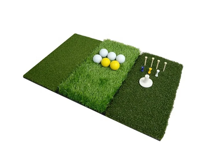Foldable Nylon Artificial Grass Golf Mat Portable Threeinone Multifunction Golf Hitting Mat