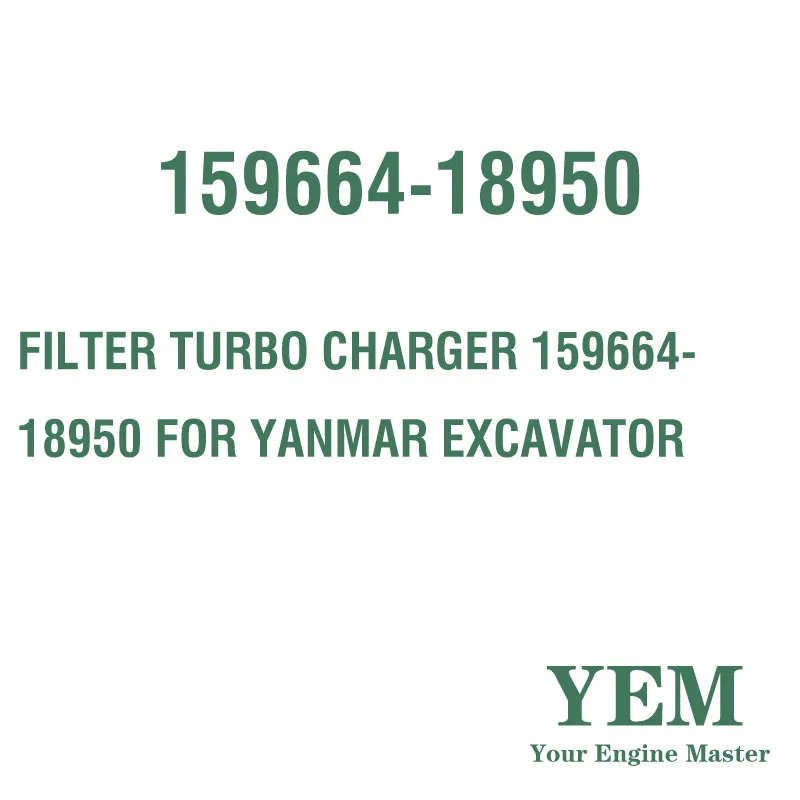 FILTER TURBO CHARGER 159664-18950 for YANMAR EXCAVATOR