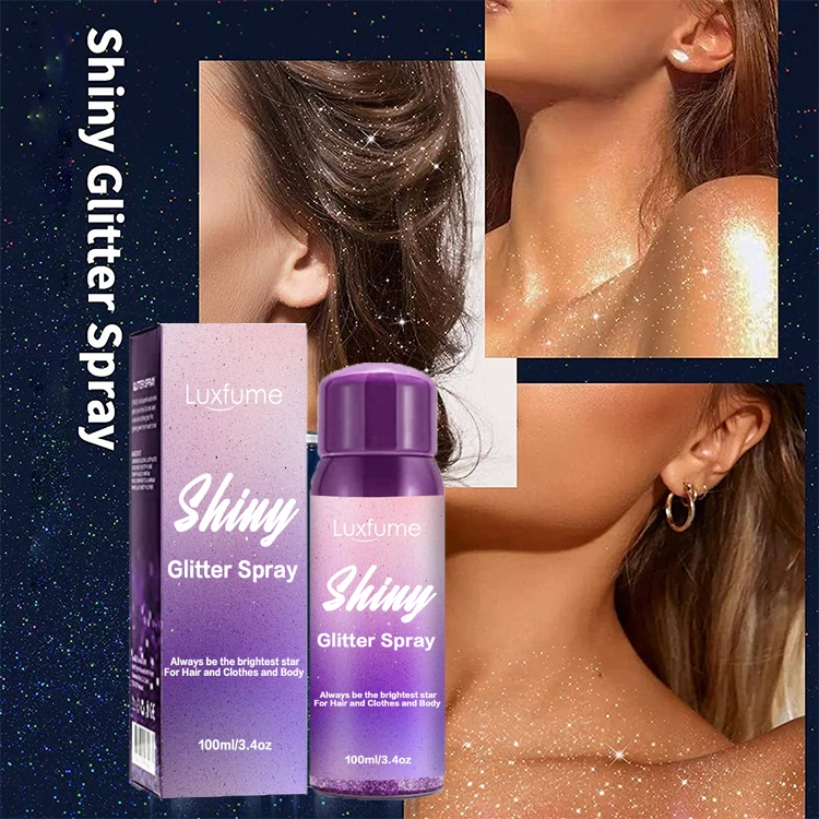 Hair Glitter Spray Private Label Hair And Body Highlighter Shimmer