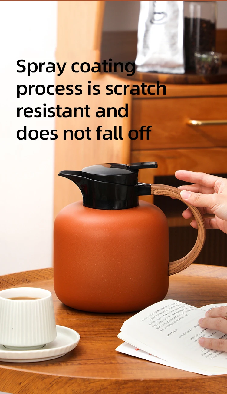 Fashion Modern Home Stainless Steel 304 Multi Color 2000 ml Portable Car Vaccum Keep Hot Cold Teapot Water Coffee Kettle Pot Set