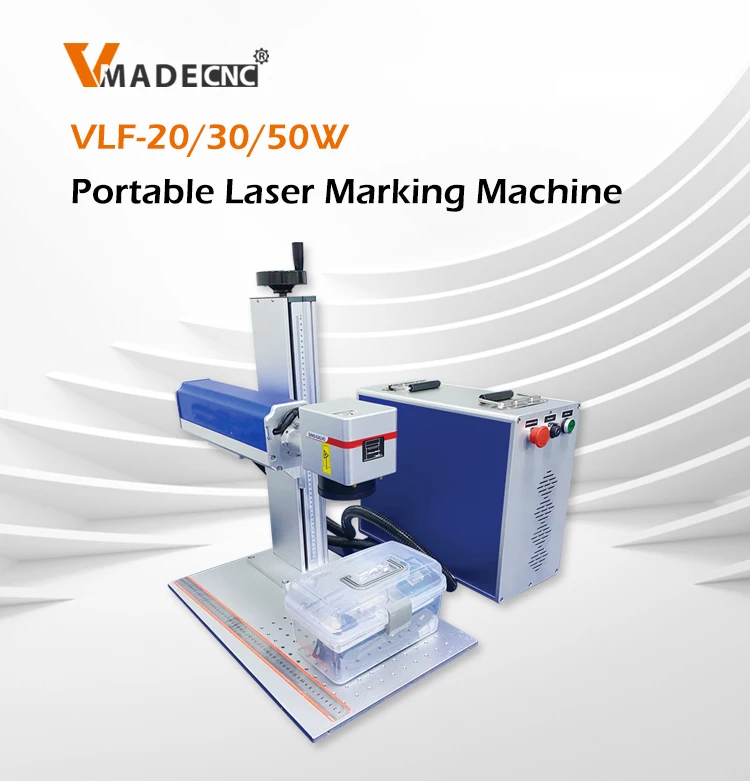 50W Fiber Laser Marking Machine with Rotary