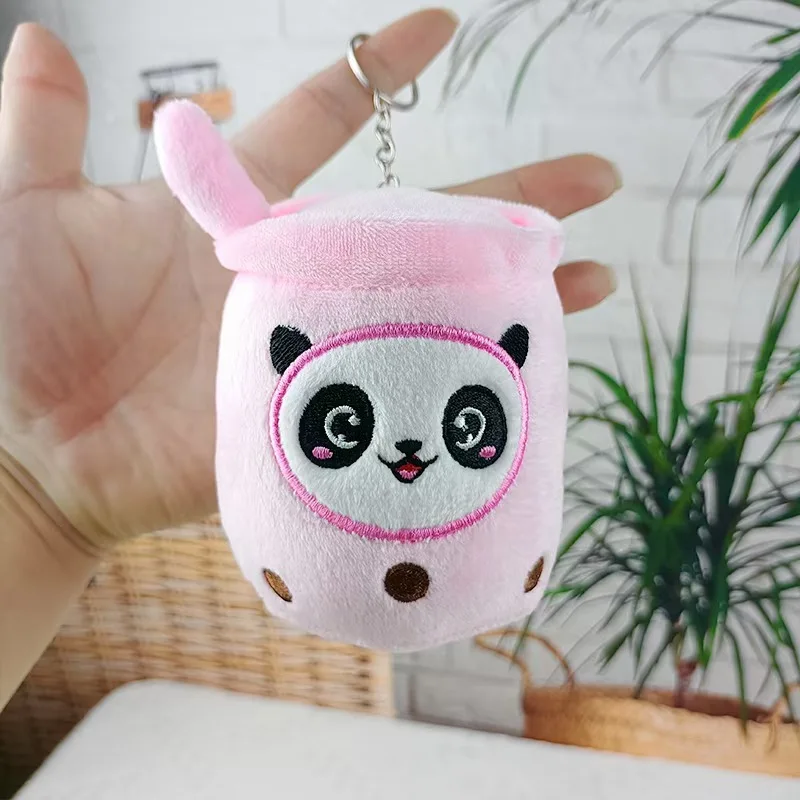 IN STOCK Cute Kawaii Animal Stuffed Keychain Panda Boba Bubble Tea ...