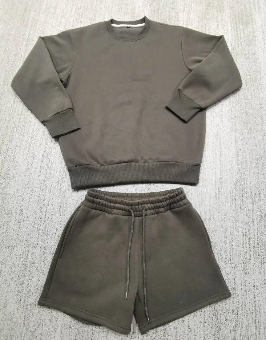 High Quality New Style Custom Logo OEM Solid Color Oversized Ladies Hoodies Women Sweatshirt Shorts