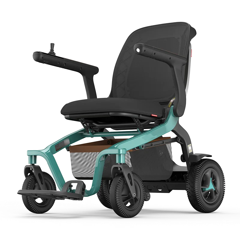 Folding lightweight electric wheelchair with electromagnetic brake new design armrest with the touchable light for elder-Beiz-04 factory