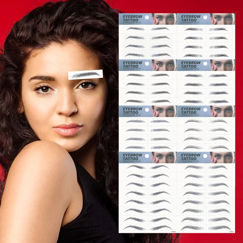 10 Pairs 6D Natural Look Eyebrow Styling Tattoo Long Lasting Up to 7 Days  Waterproof Temporary