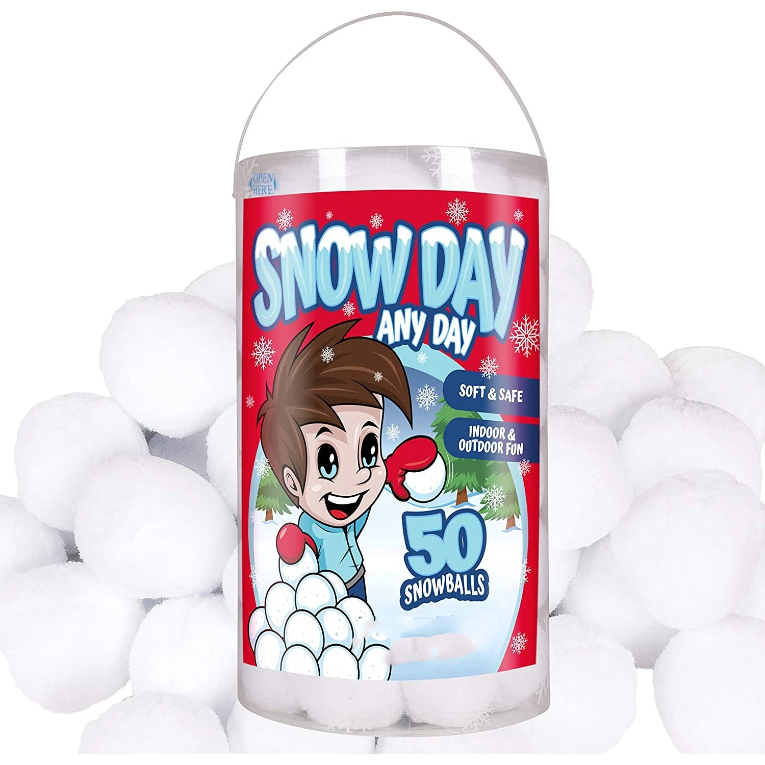 50-pk Snowballs For Kids; Best Indoor Snowball Fight, Christmas Stocking  Stuffers For Kids, Christmas Party Favors