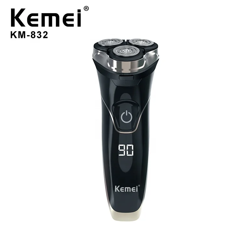 ماكينة حلاقة اللحية Afeitadora Electrica ماكينة حلاقة Kemei Km-832 Usb ماكينة حلاقة كهربائية للوجه واللحية للرجال