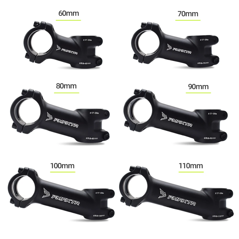 Braceletlxy Potence VTT EC90, tiges de vélo en Alliage d'aluminium et Fibre de Carbone, Potence de vélo de Route VTT Superlight 31,8 MM 6 ° 60/70/ 80/90/100/110/120 mm (60mm