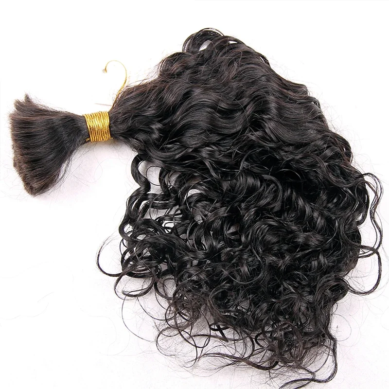 Indische Remy Haar Bulks Zum Flechten Kurze Lockige Menschliche Haarverlängerungen 3 pices/lot_voghion.com