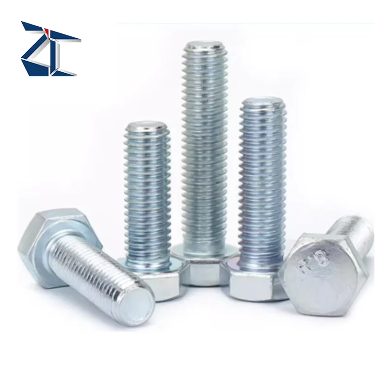 Factory Wholesale Price and High-quality Din933 Zinc Plated Carbon Steel Bolts Hex Bolts For Building Industry