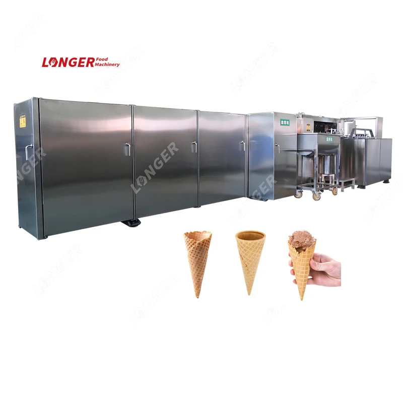Automatic Waffle Cone Maker Production Line Biscuit Ice Cream Cone Making Machine Price