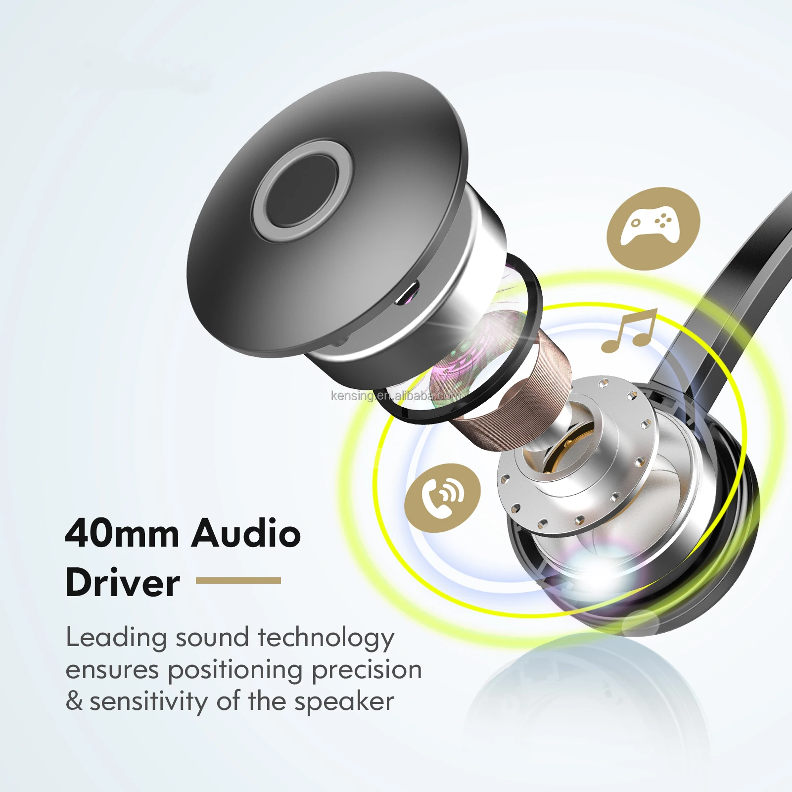 Wired USB Headset Office Computer Headset Headband Call Center Telephone Headset with Microphone and Noise Cancelling Microphone