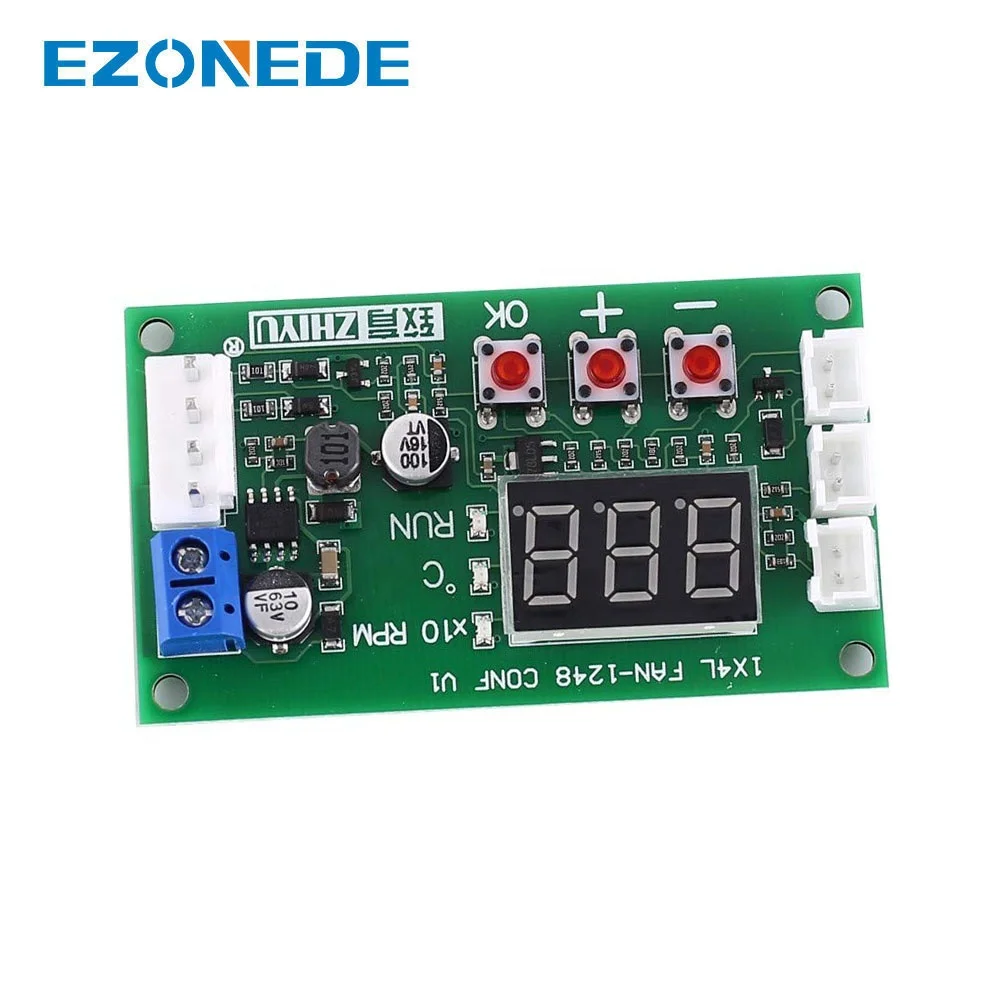 DC 12V Module Thermostat PWM Contrôleur Vitesse Ventilateur 4 Fils Pour PC Châssis