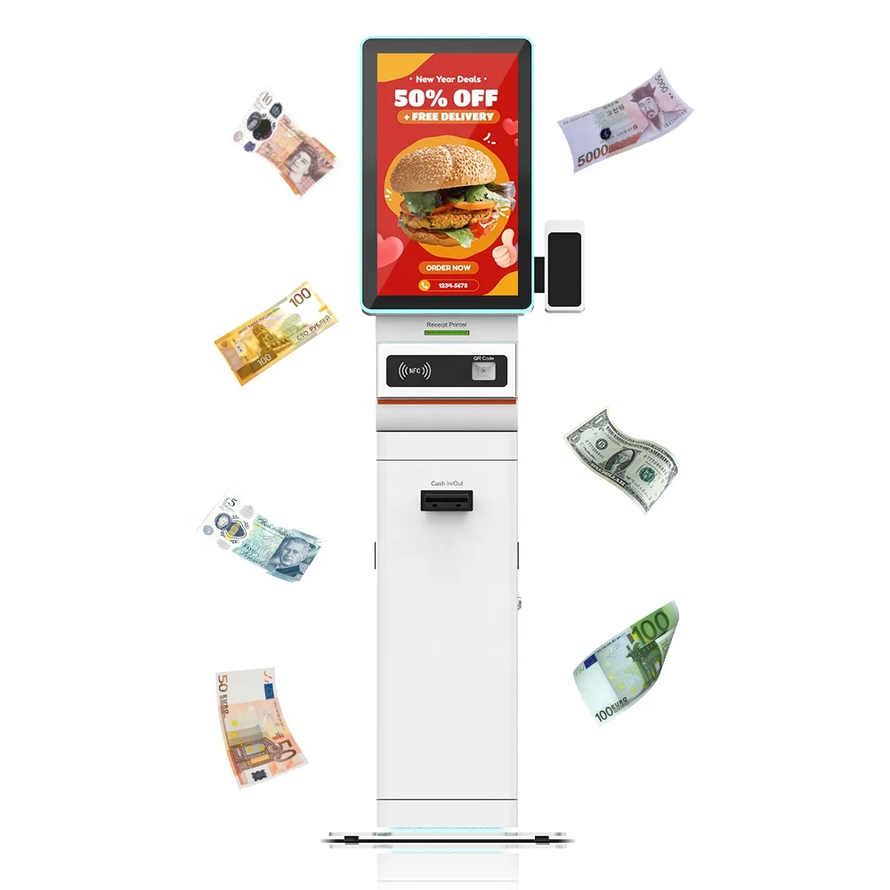 美国自助服务支付终端智能货币兑换银行ATM存取款机带打印机NFC| Alibaba.com