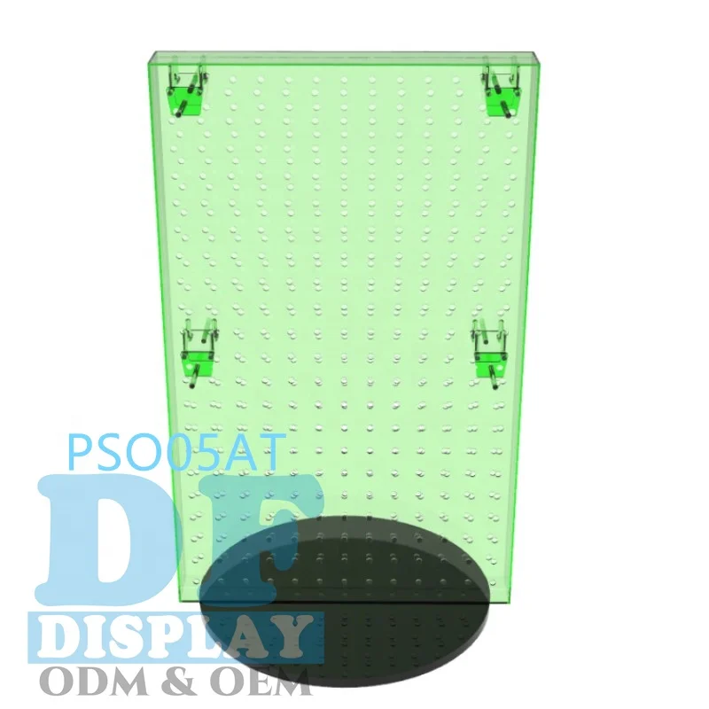 Acrylic Pegboard Revolving Display Racks For Shops Twosided Rotating