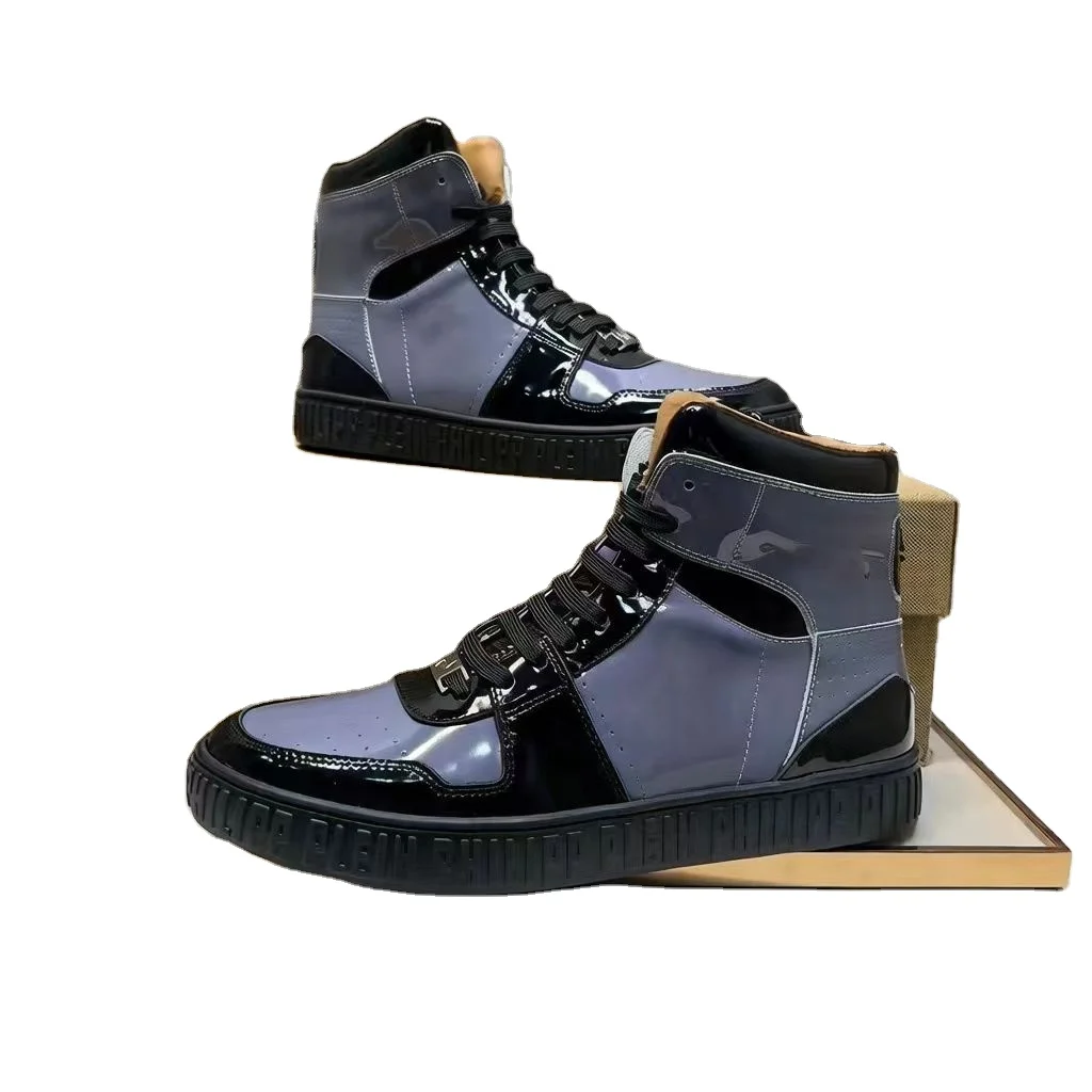Autumn Versatile, Simple, Fashionable, Sporty Men's Lace up Classic, Comfortable, Casual, Lightweight, High Top Shoes