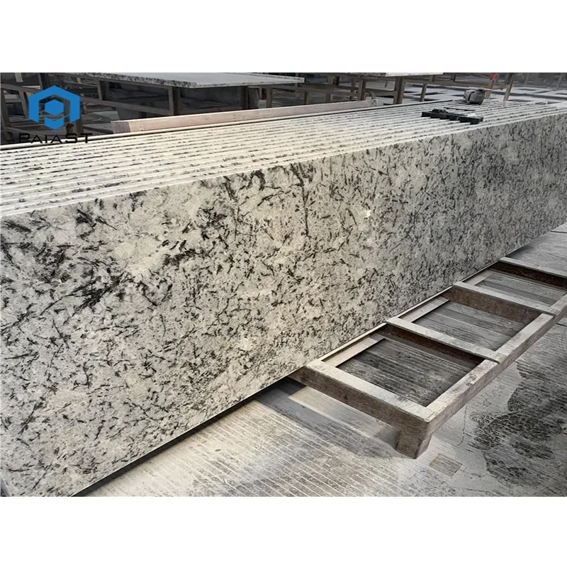 Luxury Natural Snow Mountain Silver Fox Granite Countertop Slab For Kitchen Countertop