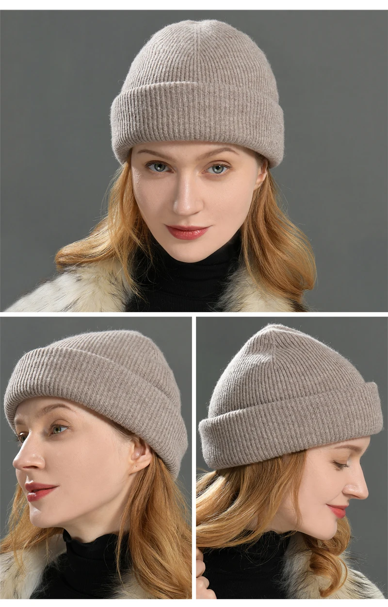 Women Winter Hat 13 Colors Available 100 Merino Wool Knitted Beanie