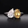 solid 10k gold lab gemstone+moissanite ring