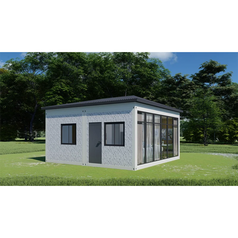 Modern Luxury Prefab Garden House Decorated With Cultural Stone