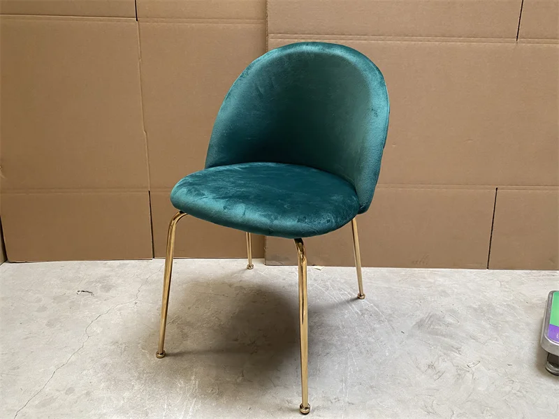 Funiture  Factory Modern Dinning Room Sets Velvet Fabric Dinning Chairs  New Hotel Restaurant Upholstered Chairs