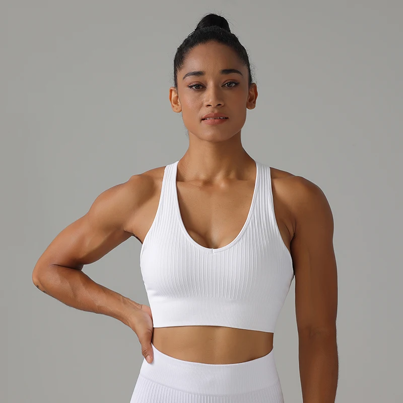 High Quality Ribbed Zipper 6 PCS Active Wear Fitness Seamless Yoga